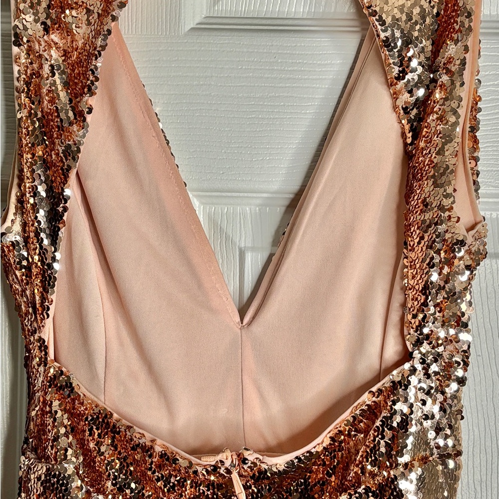 MADE TO SPARKLE SEQUIN DRESS, ROSE GOLD - Picture 4 of 7